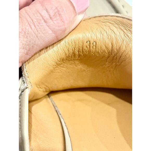 Tods Kate Leather/Raffia Slip On Platform Mules Slippers Natural Women's EU 38 - Picture 8 of 9